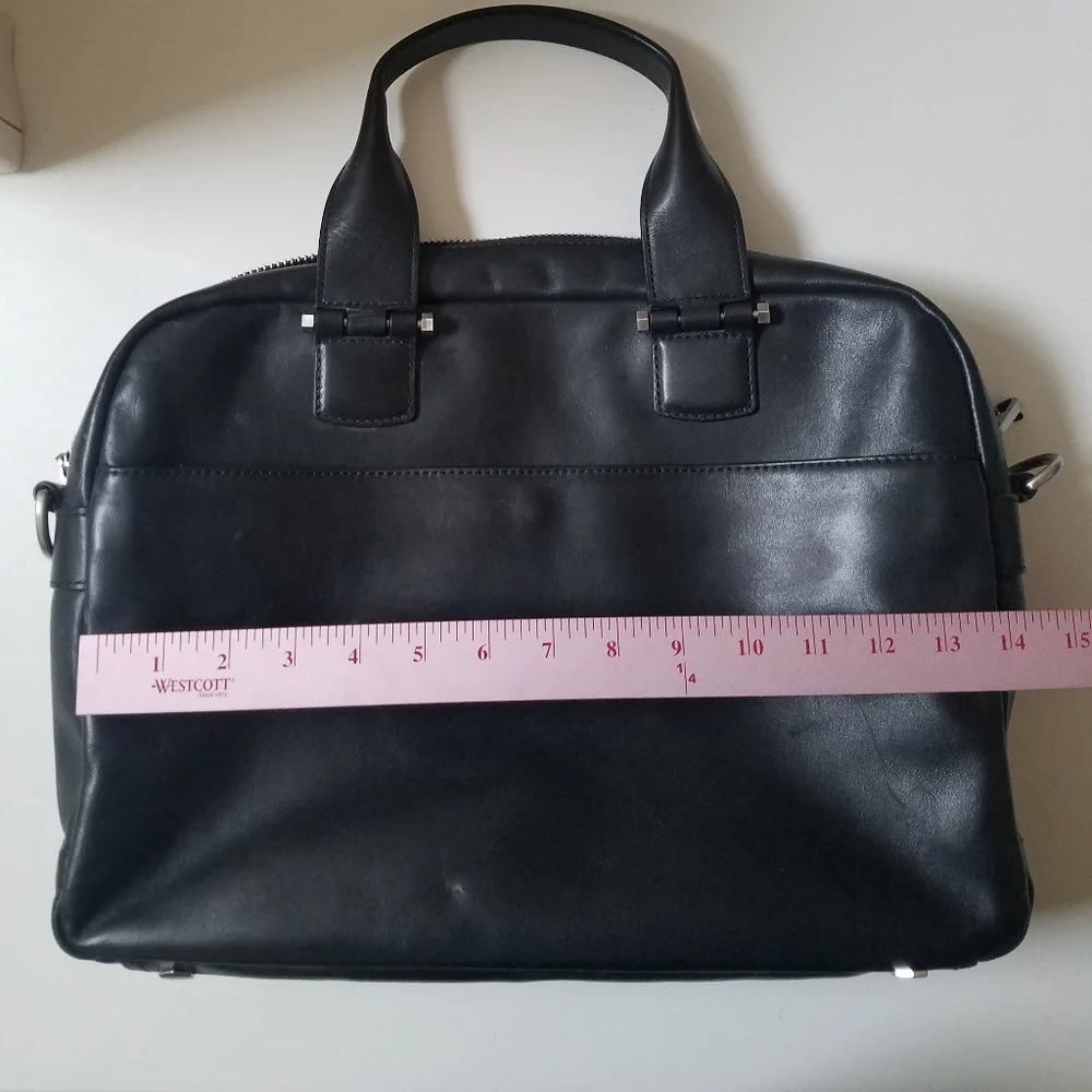 UGG Leather Slim Branford Satchel Laptop Work Bag - Picture 7 of 15